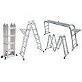 Piranha ML47 Multi Purpose 4.75m Ladder + 2 Scaffold Plates + 1 Utility Shelf