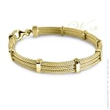 MILLE LUCCI: *BAMBOO GOLD ITALIAN VERMEIL BRACELET*