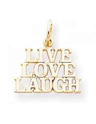 10k Yellow Gold Live Love Laugh Charm