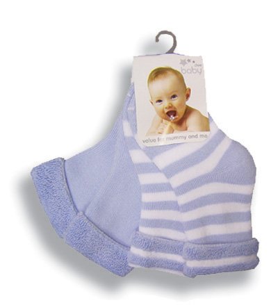 Childrens Toyshop  Toys : Twin Pack Terry Socks Sky 0-0
