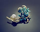 New Freshwater pearl vintage antique rhinestone brooch pin jewelry bouquet YSXZ004