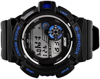 ACCSHINE® S-Shock Sport Multi Function Digital LED Quartz Watch Water Resistant Electronic LCD Blue