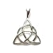 Triangle Celtic Knot Sterling Silver Pendant with Organza Choker