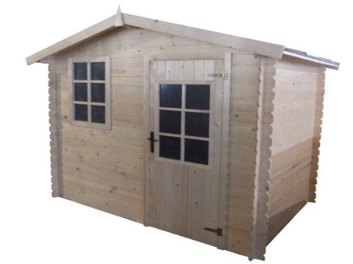Abri de jardin en bois emboité 280 x 195 5.46m² ep 19mm
