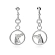 Sterling Silver Equestrian Dangling Horse Earrings