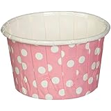 Outside the Box Papers Pink polka dot Candy Nut Cups Mini Cupcake Ice Cream Cups Baby Shower, Birthday Party Supply 48 Ct. Outside the Box Papers