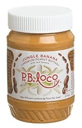 P.B.Loco Gourmet Flavored Peanut Butters Jungle Banana Peanut Butter, 16-Ounce Jars (Pack of 4)