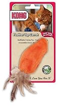 KONG Feather Top Carrot Catnip Toy, Cat Toy, Orange