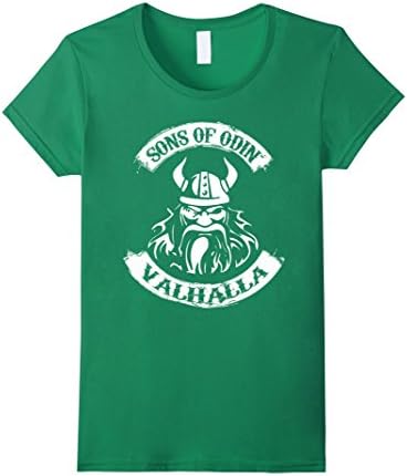 Women's Sons of Odin Bikie & Vikings Inspired T-Shirt Cotton Medium Kelly Green