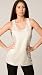 Alice + Olivia Cream Sequin Overlay Tank
