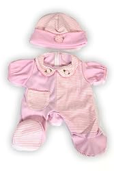 20015-Baby Girl Outfit / Pink Clothes for 14" - 18" Stuffed Animals and Dolls