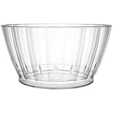 Party Essentials Deluxe/Elegance Quality Plastic 6-Ounce Fruit/Nut/Dessert Bowls, Clear, 20 Count
