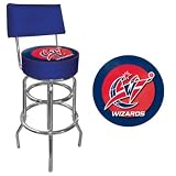 Washington Wizards NBA Padded Swivel Bar Stool with Back