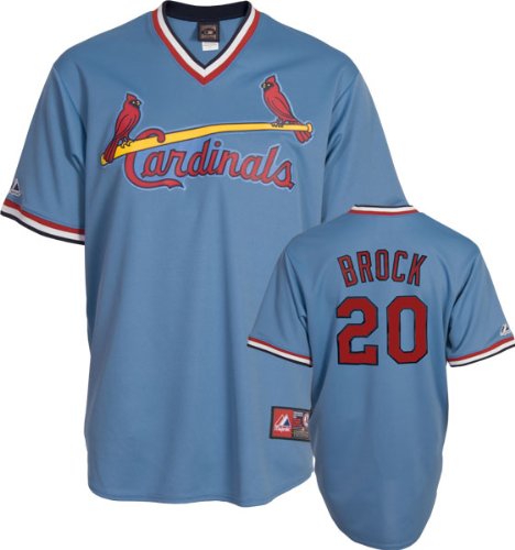 Lou Brock #20 St. Louis Cardinals Cooperstown Replica Jersey