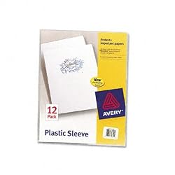 Transparent Plastic Sleeve, Letter, Clear, 12/Pack AVE72311