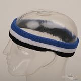 Tri-color Headband-Black White Royal