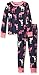 Little Blue House by Hatley Girls' Kids Pajama Set- Pink and Navy Moose
