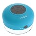 MEMTEQ Wireless Bluetooth V3.0 + EDR Speaker, Waterproof Shower Speaker, Hand-free Speakerphone with Built-in Mic and Suction Cup – Blue