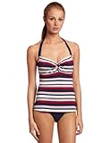 Tommy Hilfiger Women's Sweetheart Neck One Piece Swimsuit, Navy, 10 Tommy Hilfiger Women's Sweetheart Neck One Piece Swimsuit, Navy, 10