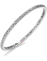 Charles Krypell Sterling Silver I Love You 365 Days a Year Ivy bangle bracelet