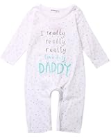 MowMee Baby Boys Girls "I Really Love My Daddy/Mummy" Long Sleeve Romper