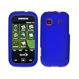 Blue Rubberized Hard Plastic Case for Samsung M380 Trender