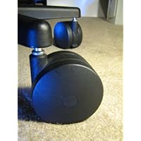 Miracle Caster Extra Large Chair Wheels. Set of Five. Great for carpet. Replaces chair mat.