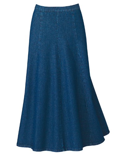 "National Denim Gored Skirt, Plus"