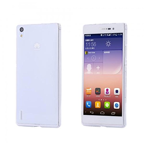 ECENCE Huawei Ascend P7 mini ULTRA THIN CLEAR TPU GEL SKIN CASE COVER transparent + tempered glass + TEMPERED GLASS 44030404