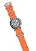 ArtStyle Watch Band with Colorful Nylon Material Strap and Heavy Duty Brushed Buckle (Orange, 22mm)