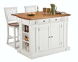 Kitchen Island And Two Stools White