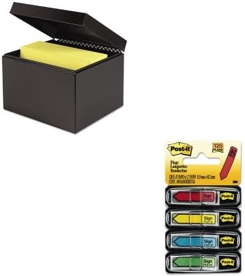 KITMMF263869BLAMMM684SH - Value Kit - MMF Index Card File Holds 600 6 x 9 cards (MMF263869BLA) and Post-it Arrow Message 1/2amp;quot; Flags (MMM684SH)