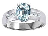 1.53 cts Genuine Aquamarine Ring - 14kt White or Yellow Gold LIFETIME WARRANTEE