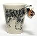 Miniature Schnauzer Sculpted Ceramic Dog Coffee Mug