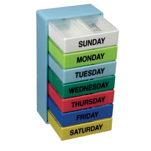 The 7 Day Color 2 Compartment Pill Boxes