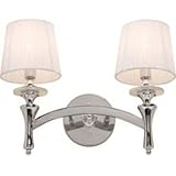 Artcraft Lighting AC3832 Contempra 2-Lite Wall Sconce Light, Chrome