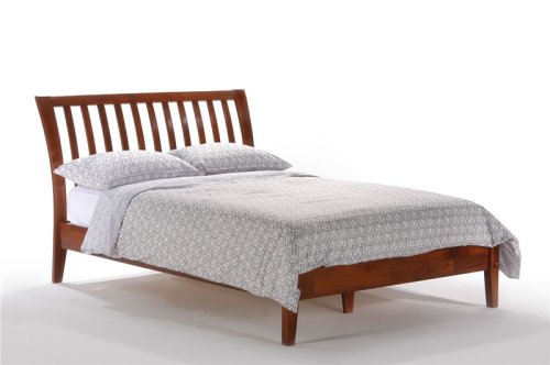 Nutmeg Eastern King Platform Bed w/ Cherry Finish