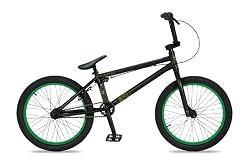 Dk Cygnus Bmx Bike With Green Rims (Black, 20-Inch)