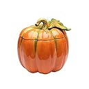 Cosmos 10365 Fine Porcelain Light off Lid Pumpkin Box, 6-1/8-Inch
