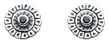 Dew Damen-Ohrstecker Sterling Silber Folklorisch Münze 38194BZ006