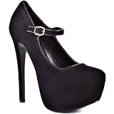 Steve Madden Women's Viktoree Mary Jane Pump,Black Suede,9.5 M US