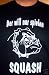 Der will nur spielen, Squash; Frauen T-shirt schwarz