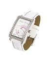 Hello Kitty Watch - White Diamontee Rectangular
