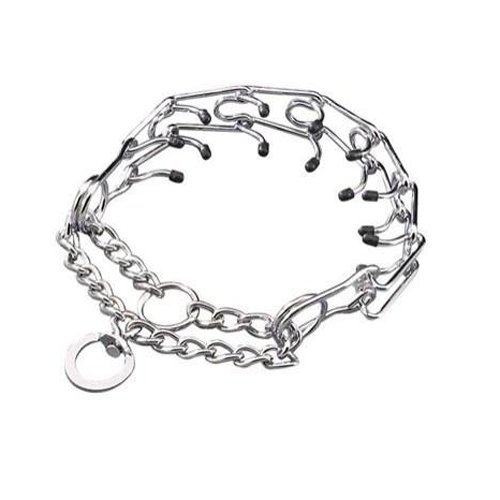 Guardian Gear Chrome Plated Steel Prong Dog Collar, 