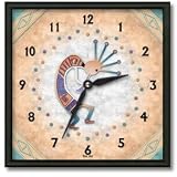 Kokopelli In Tune 1 Square Metal Wall Clock