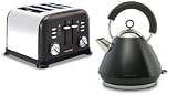 MORPHY RICHARDS ACCENTS BLACK KETTLE 1.5 LITRE (43773) & 4 SLICE BLACK TOASTER (44733) SET  from MORPHY RICHARDS