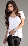 FORPLAY 221466 SELMA; SOLID T-SHIRT WITH OPEN BACK