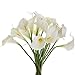 Sealike Latex Real Touch Lovely Artificial Calla Lily Wedding Bouquet Flower Bouquets 10 Pcs with Stylus