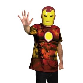 Iron Man Mask and T-Shirt Halloween Costume Set - Tween Size 14-16