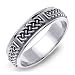 AODH 14K White Gold Chain Link Design Celtic Wedding Band Ring
